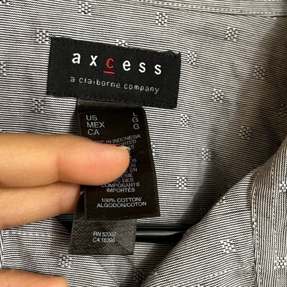 Axcess Button Up Tee Shirt Top Size L Like New EUC - Picture 5 of 7